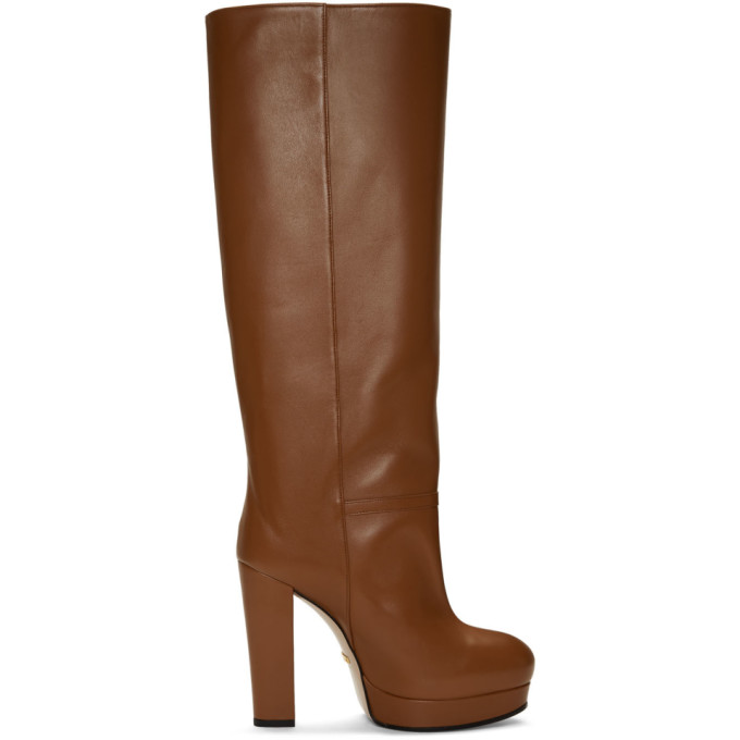 Gucci Brown Platform Boots