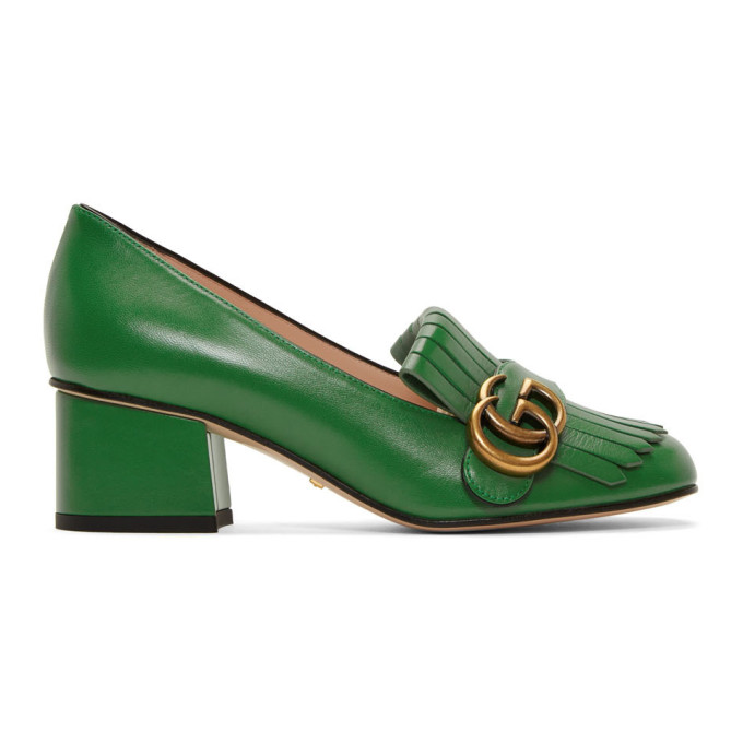 green gucci heels