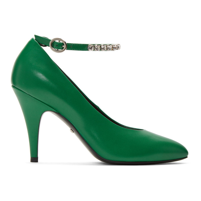 gucci green heels