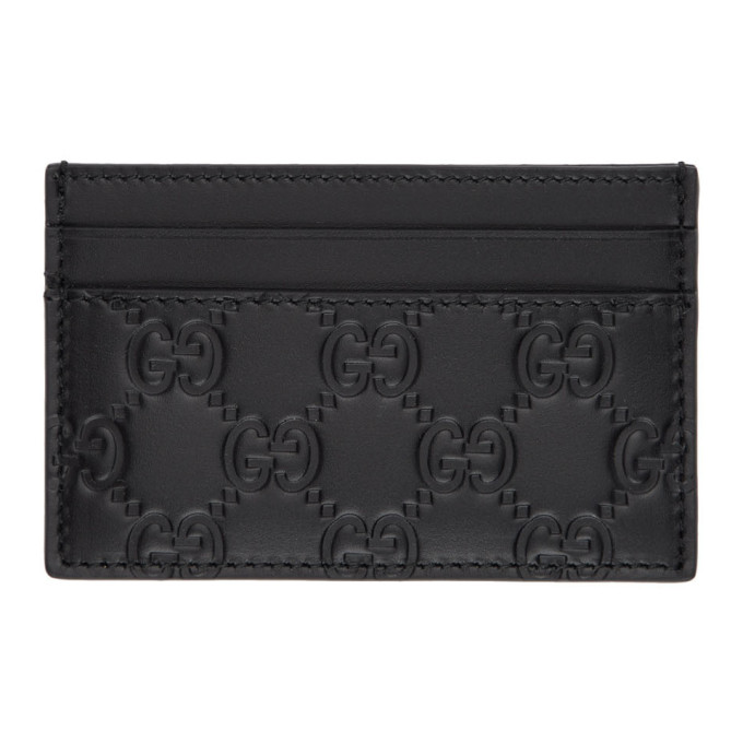 black gucci card holder