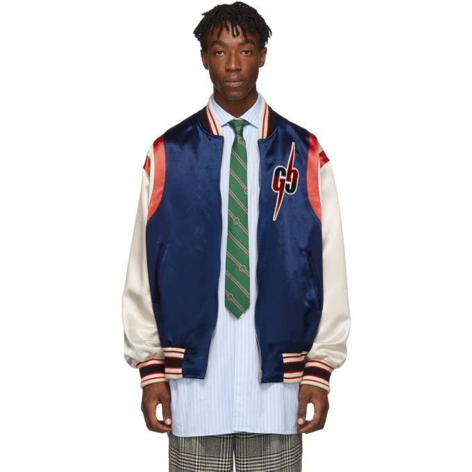 gucci blue bomber jacket