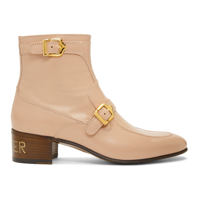 Gucci Pink Ebal Boots