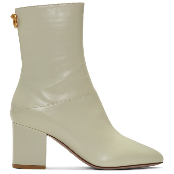 Valentino Off-White Valentino Garavani Ringstud Boots