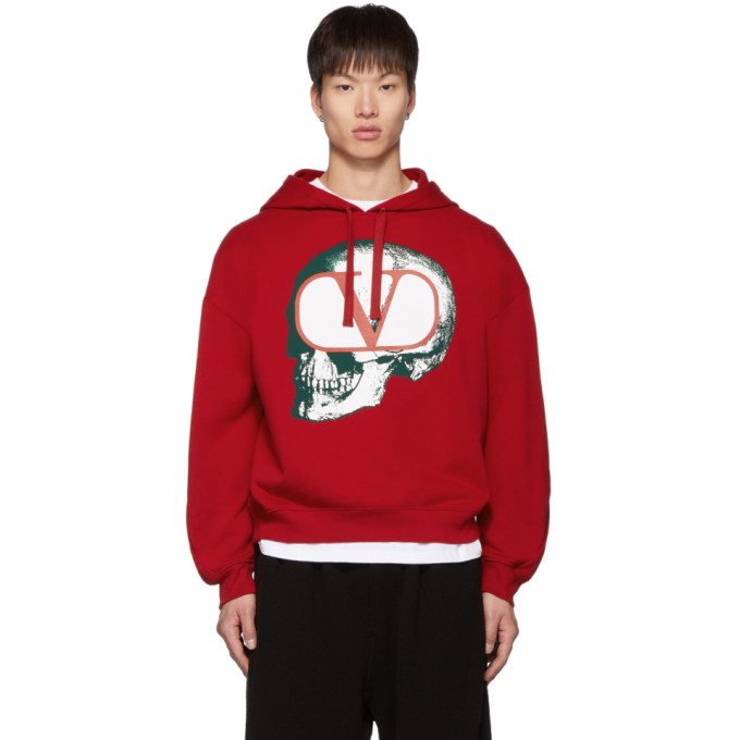 VALENTINO RED UNDERCOVER EDITION GO SKULL HOODIE