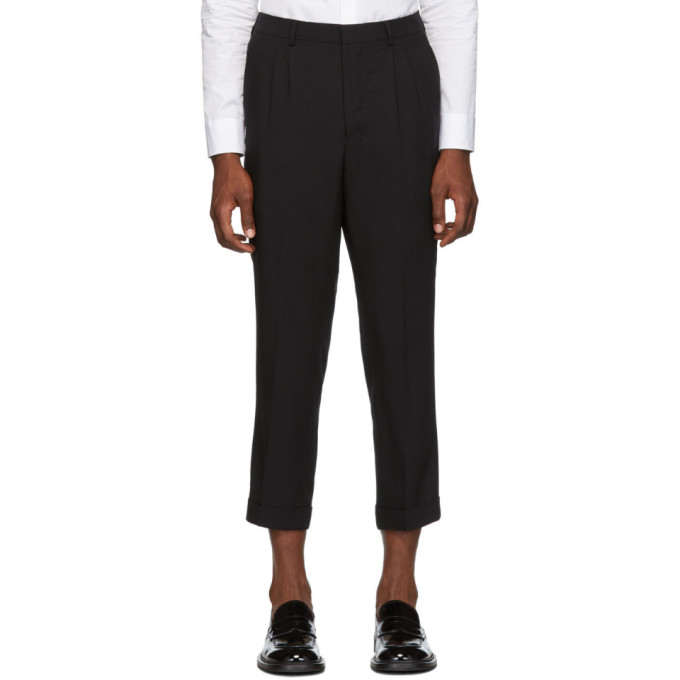 Pleated carrot fit trousers clearance