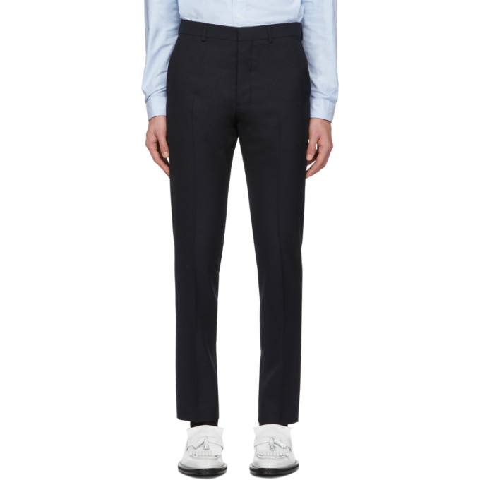 AMI ALEXANDRE MATTIUSSI AMI ALEXANDRE MATTIUSSI NAVY CIGARETTE TROUSERS