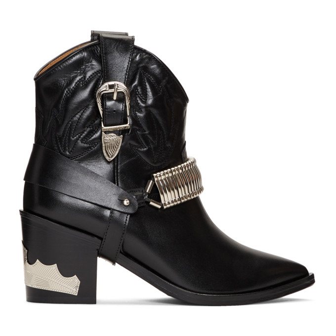 Toga Pulla Black Western Detail Boots