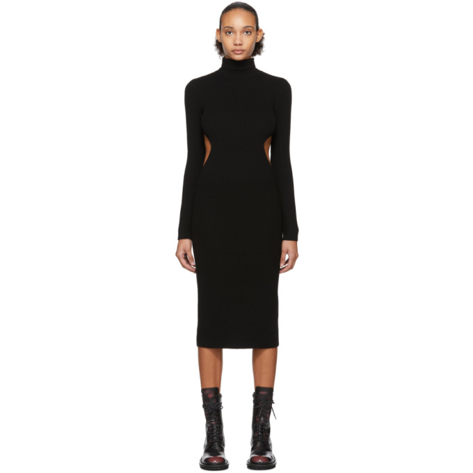 Click to view more detailed imagery on our partner's website Yang Li Black Wool Destroyed Dress In 99 Black
