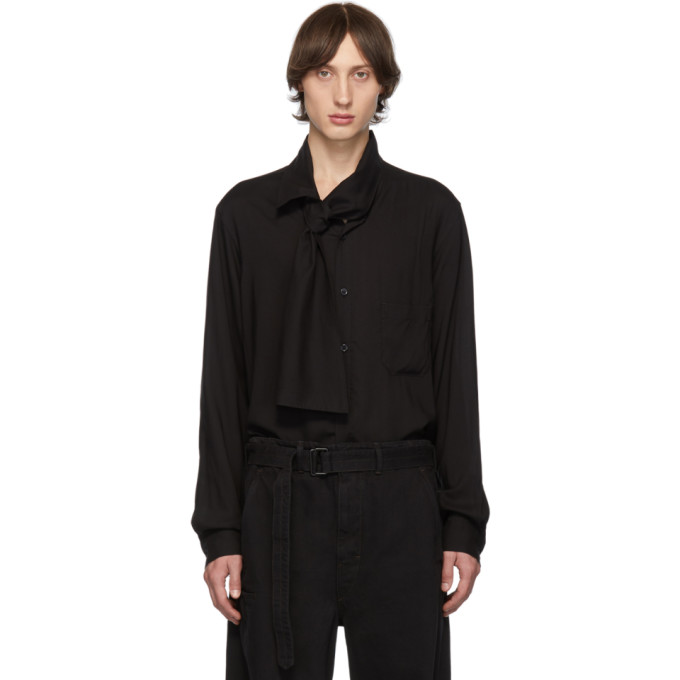Click to view more detailed imagery on our partner's website Yohji Yamamoto Black Collar Stole Shirt