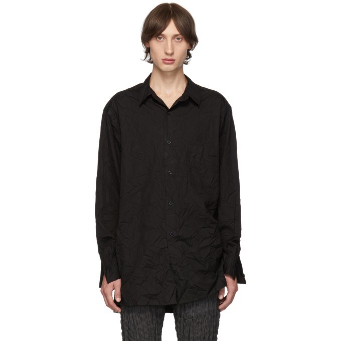 Click to view more detailed imagery on our partner's website Yohji Yamamoto Black Wrinkled Shirt