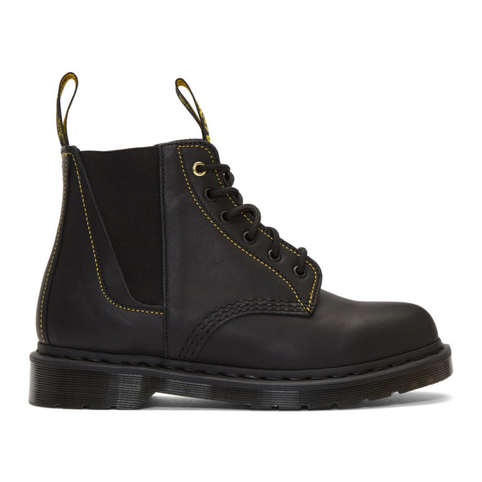 Yohji Yamamoto Black Dr. Martens Edition Lace-Up Boots