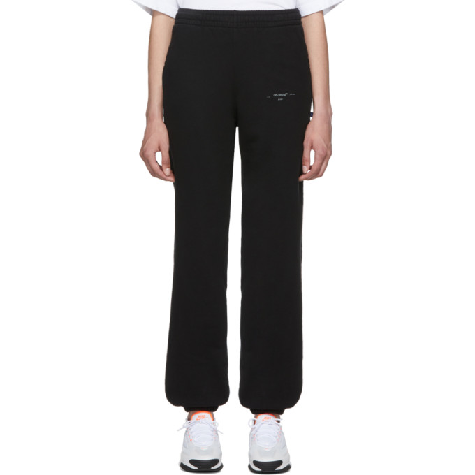 Click to view more detailed imagery on our partner's website Off-White Black And Silver Unfinished Slim Lounge Pants In Blk/Silver