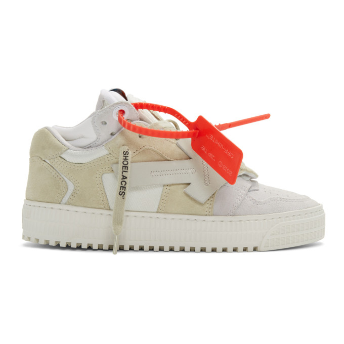 OFF-WHITE GREY & BEIGE 3.0 LOW-TOP SNEAKERS