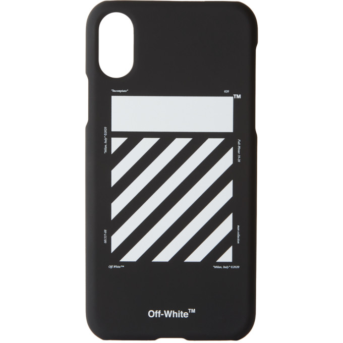Off-White Black and White Diagonal iPhone X Case