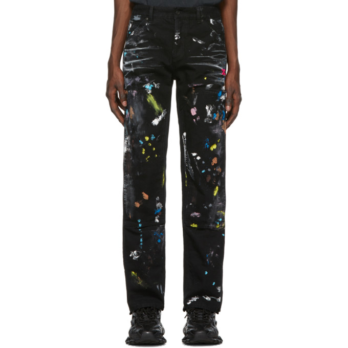 off white paint splatter jeans