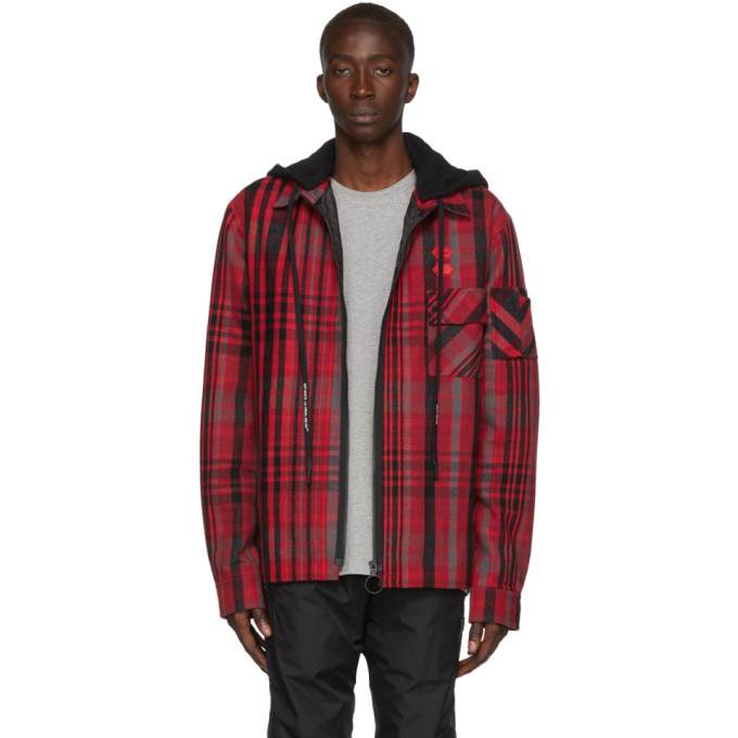 off white plaid hoodie