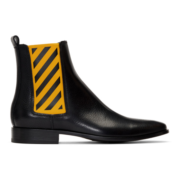 off white shoes yellow stripe