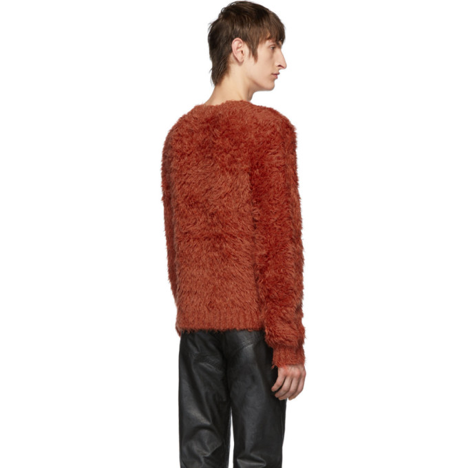 JOHNLAWRENCESULLIVAN JOHNLAWRENCESULLIVAN ORANGE SHAGGY CREWNECK SWEATER