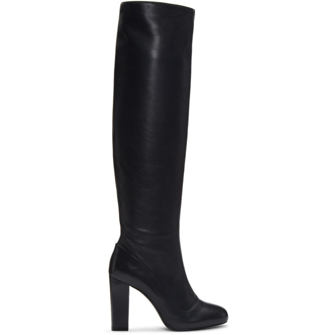 Lemaire Grey High Heeled Boots In 991 Asphalt