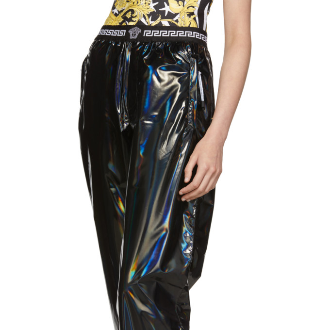 VERSACE VERSACE UNDERWEAR BACK VINYL IRIDESCENT LOUNGE PANTS