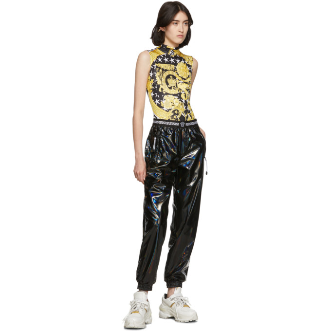 VERSACE VERSACE UNDERWEAR BACK VINYL IRIDESCENT LOUNGE PANTS