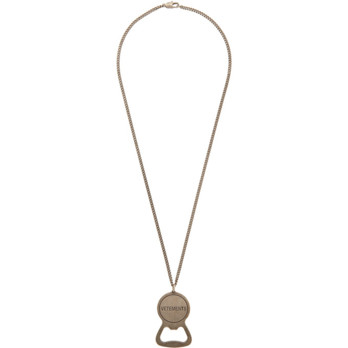 Vetements Accessories VETEMENTS SILVER BOTTLE OPENER NECKLACE