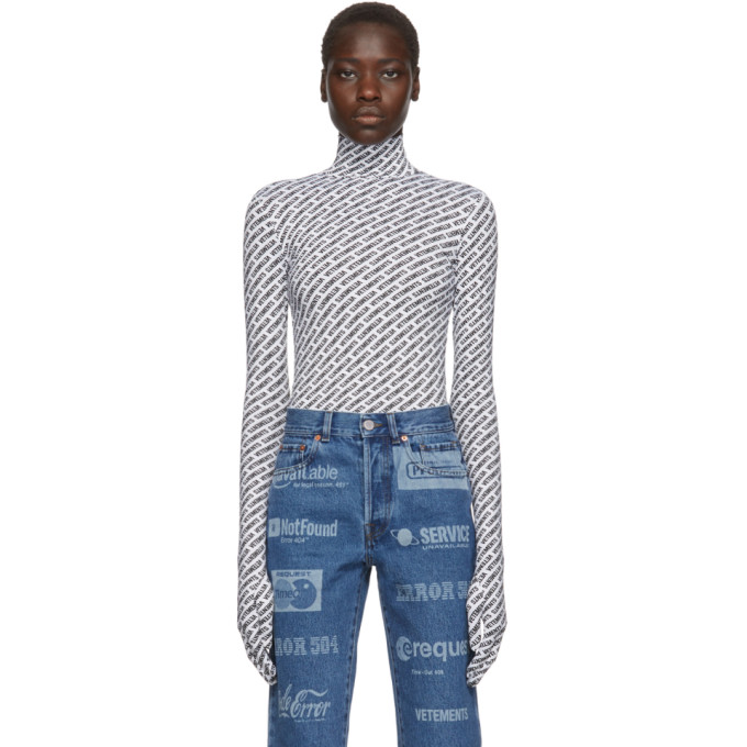 Vetements Suits VETEMENTS BLACK AND WHITE GLOVES BODYSUIT