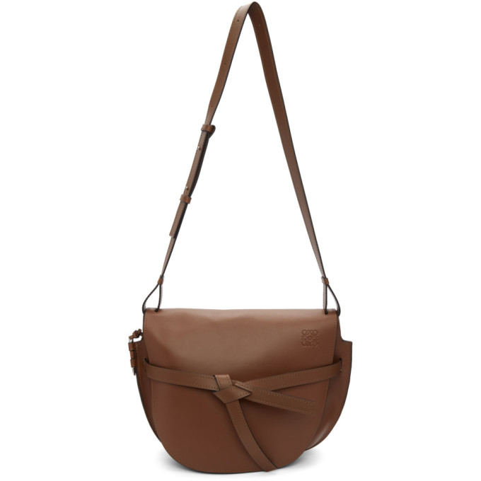 Loewe Brown Xl Gate Bag In 3200cognac