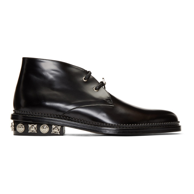 Toga Virilis Black Polished Desert Boots