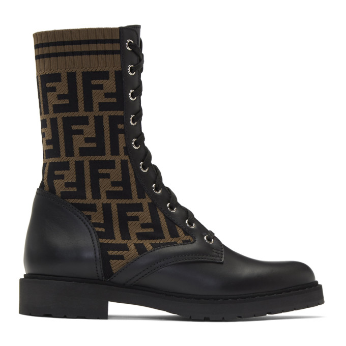 Fendi Black Forever Fendi Combat Boots