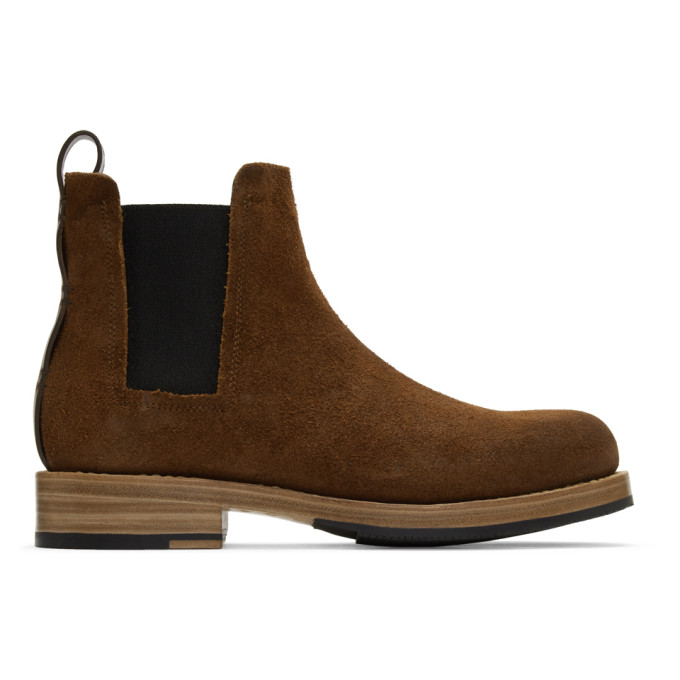 Feit Brown Suede Rubber Chelsea Boots