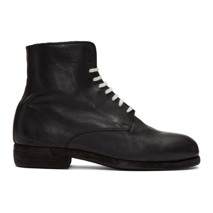 Guidi Black Vintage Ball Boots