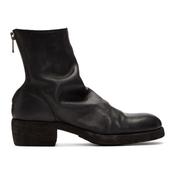 Guidi Black Back Zip-Up Boots