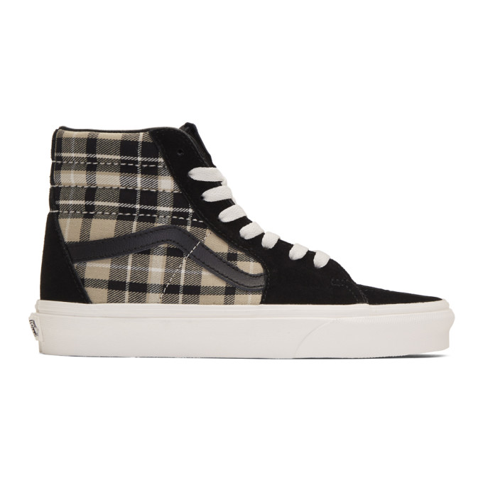Vans Black Plaid Mix Sk8-Hi Sneakers - VN0A4BV6XKB
