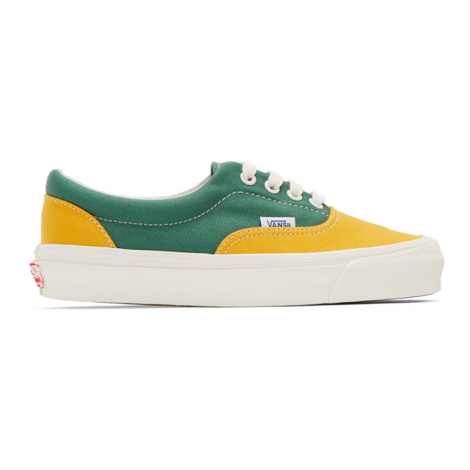 Vans Yellow and Green OG Era LX Sneakers
