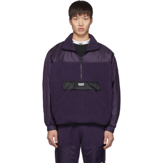 Adidas Originals Purple Vocal Track Pullover In Legendprpl