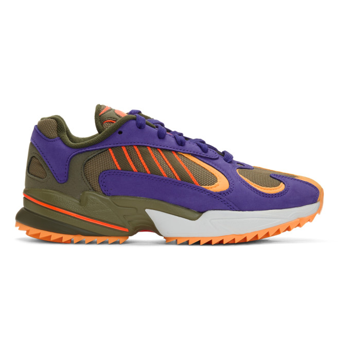 Adidas Originals Green And Purple Yung-1 Trail Sneakers In Rwkahkired
