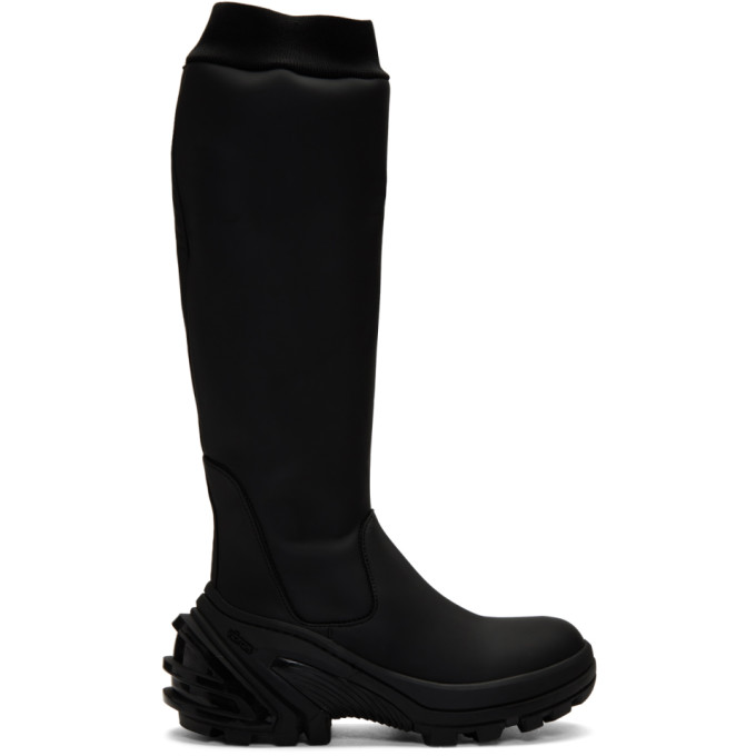 1017 ALYX 9SM Black Fixed Sole Knee Boots