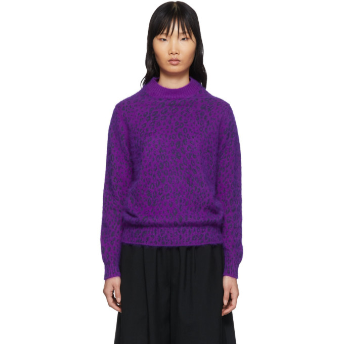 TRICOT COMME DES GARCONS TRICOT COMME DES GARCONS PURPLE MINK FINISH SWEATER