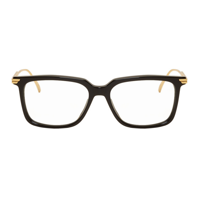 Bottega Veneta Black Square Glasses In 001 Black