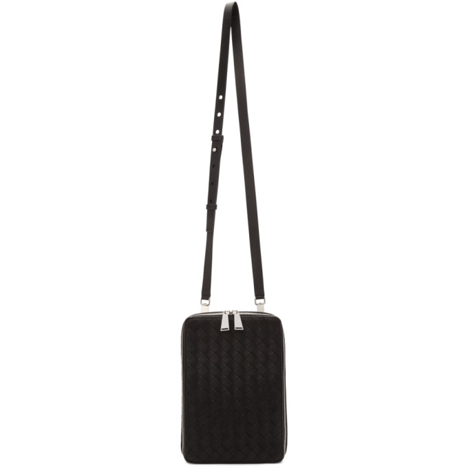 Bottega Veneta Black Intrecciato Leather Bag In 1229 Nerosi