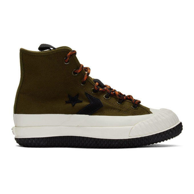 khaki green converse