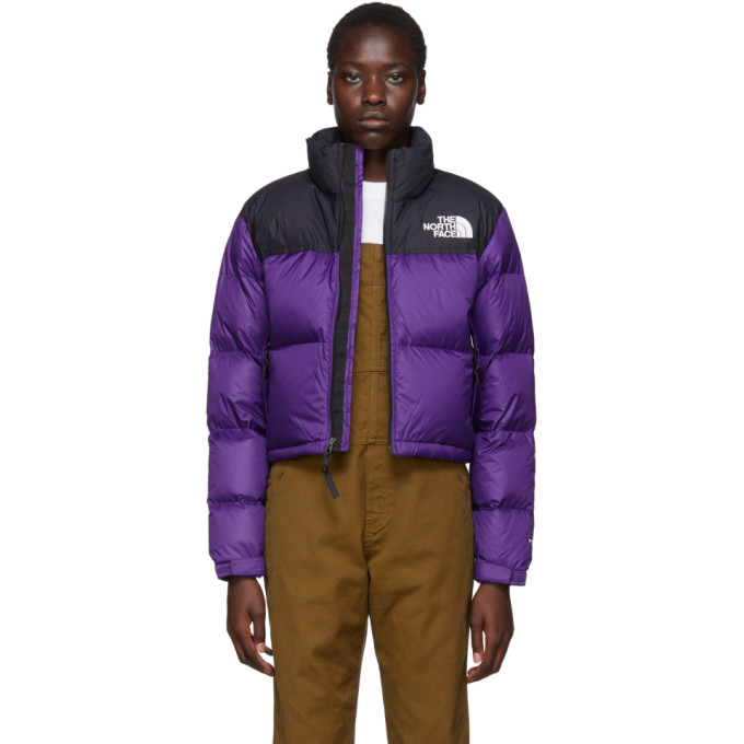 THE NORTH FACE THE NORTH FACE PURPLE DOWN NUPTSE CROP JACKET