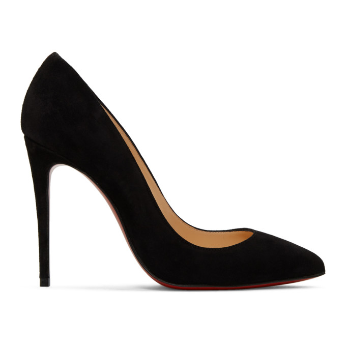 Christian Louboutin Black Suede Pigalle Heels