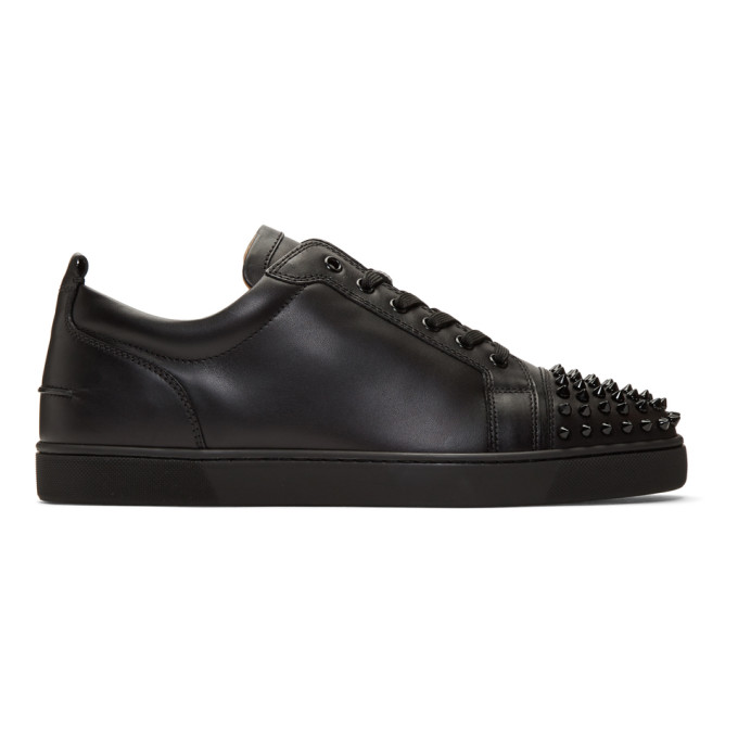 CHRISTIAN LOUBOUTIN CHRISTIAN LOUBOUTIN BLACK LOUIS JUNIOR SPIKES SNEAKERS