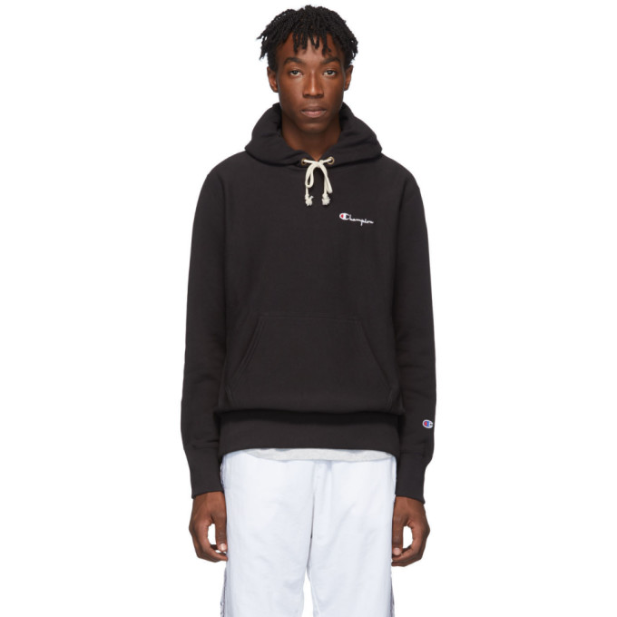 champion triple script reverse weave hoodie