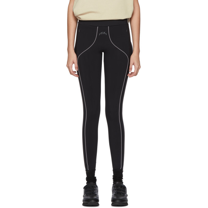 A-cold-wall* Black Piping Leggings In Blak