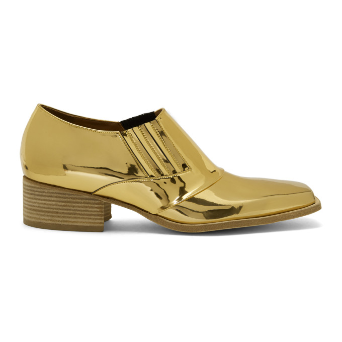 Y/Project Gold Low Cut Chelsea Boots