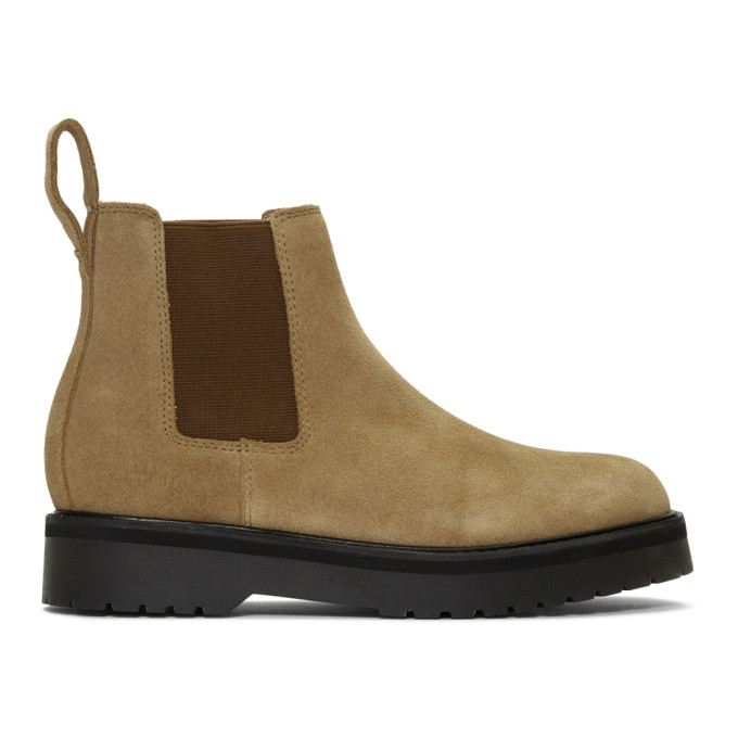 Saturdays NYC Khaki Suede Rick Chelsea Boots