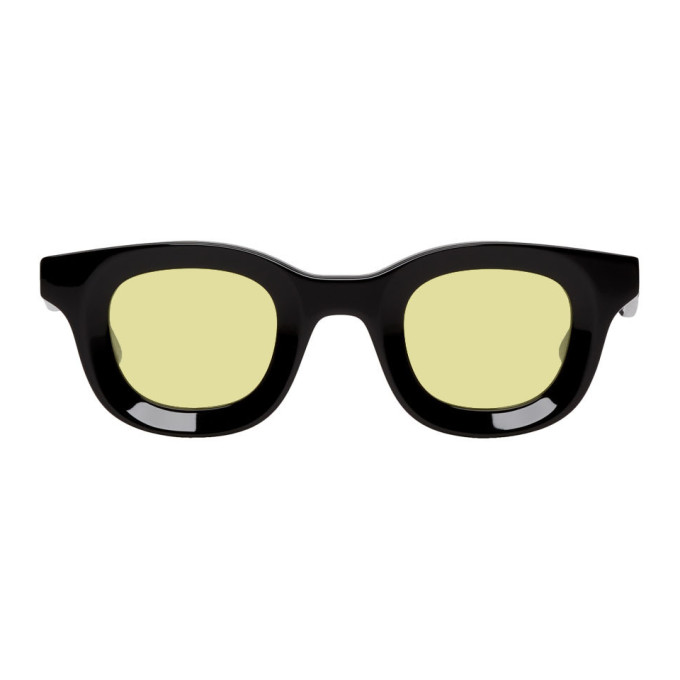 Rhude Black And Yellow Thierry Lasry Edition Rhodeo Sunglasses In 101yellow